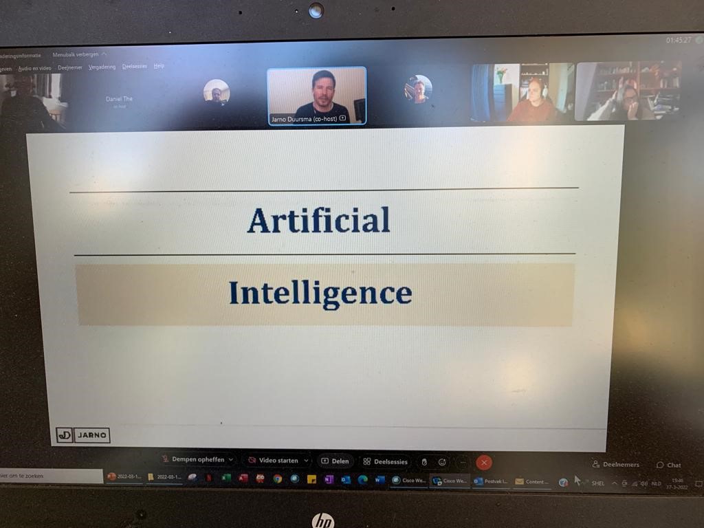 Foto van de presentatie tijdens het Webinar