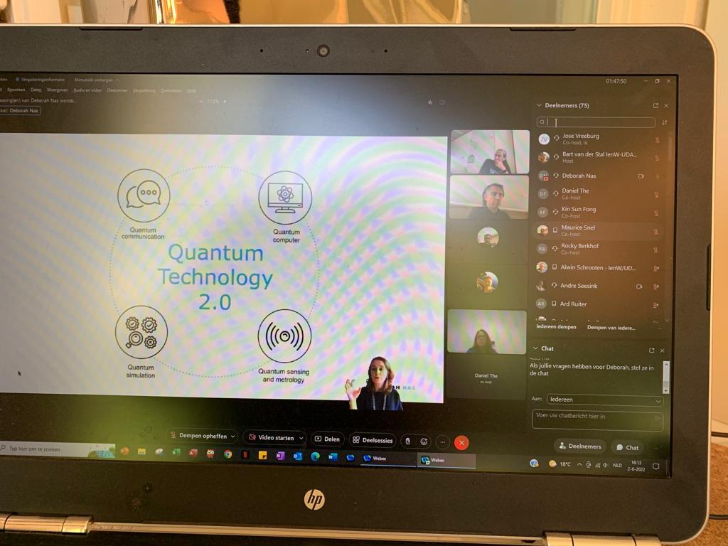 Foto van de presentatie tijdens het Webinar